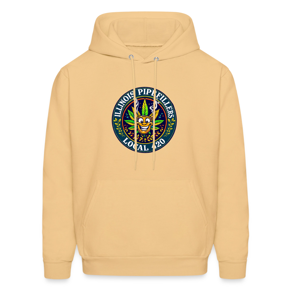 ILLINOIS PIPEFILLERS LOCAL 420 F/B DESIGN Men's Hoodie - light gold 