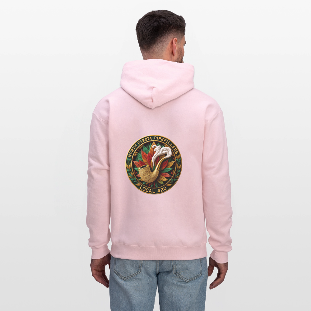 NORTH DAKOTA PIPEFILLERS LOCAL 420 F/B DESIGNS Men's Hoodie - pale pink