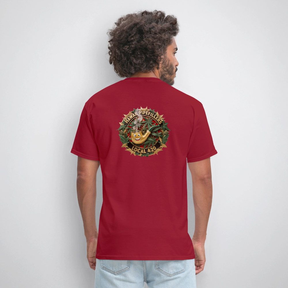 HAWAII PIPEFILLERS LOCAL 420 F/B DESIGN Men's T-Shirt - true red