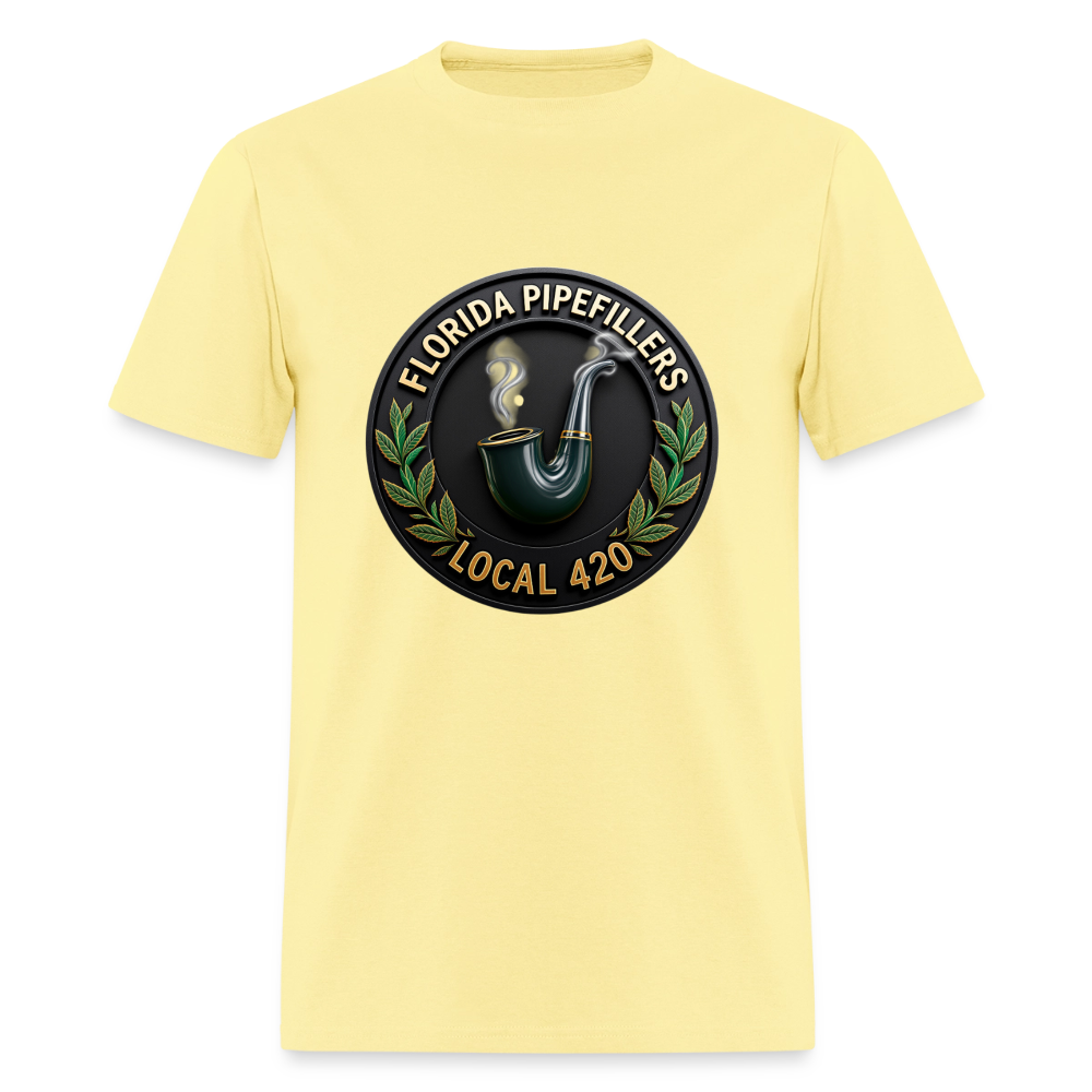 FLORIDA PIPEFILLERS LOCAL 420 Men's T-Shirt - cornsilk