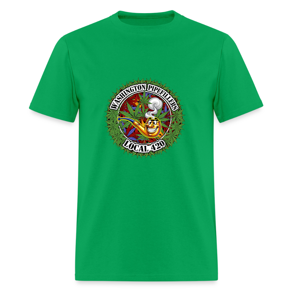 WASHINGTON PIPEFILLERS LOCAL 420 Men's T-Shirt - bright green