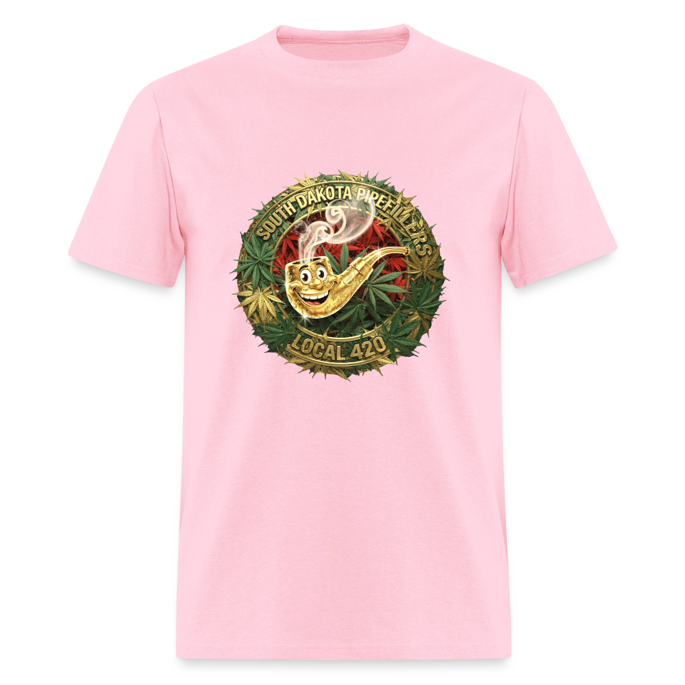 SOUTH DAKOTA PIPEFILLERS LOCAL 420  F/B DESIGN Men's T-Shirt - pink