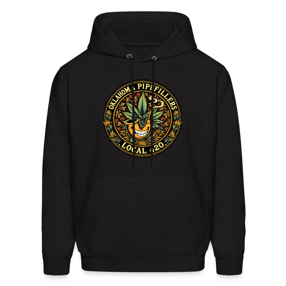 OKLAHOMA PIPEFILLERS LOCAL 420  Men's Hoodie - black