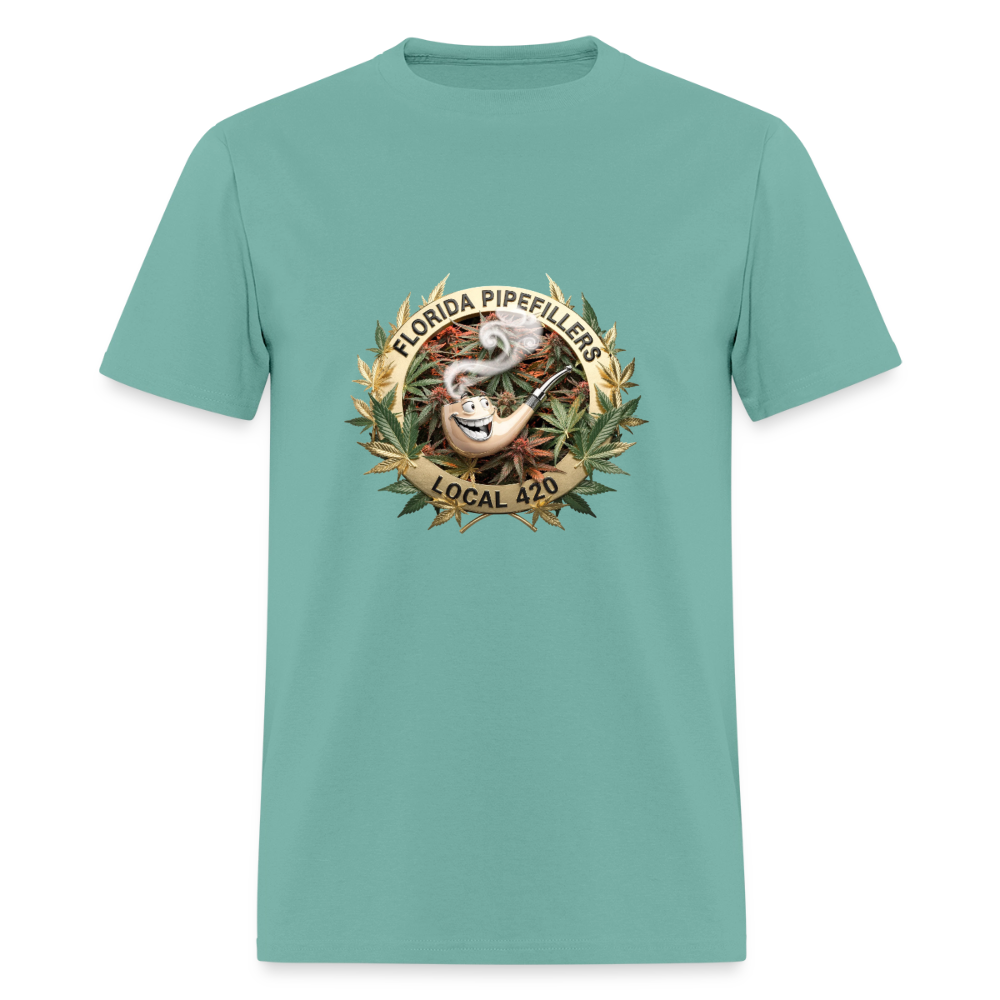 FLORIDA PIPEFILLERS LOCAL 420 Men's T-Shirt - aquatic