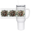 DELAWARE PIPEFILLERS LOCAL 420 40oz Stainless Steel Travel Tumbler - white