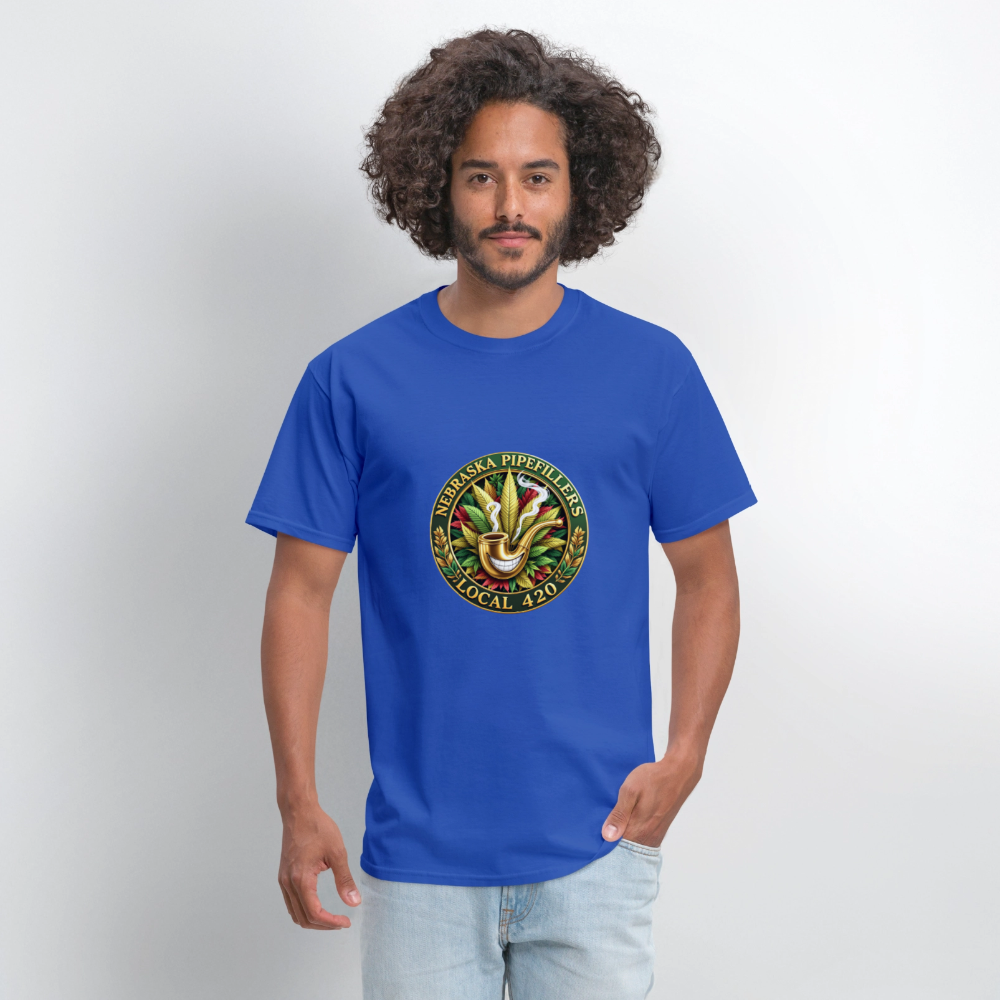 NEBRASKA PIPEFILLERS LOCAL 420 Men's T-Shirt - royal blue