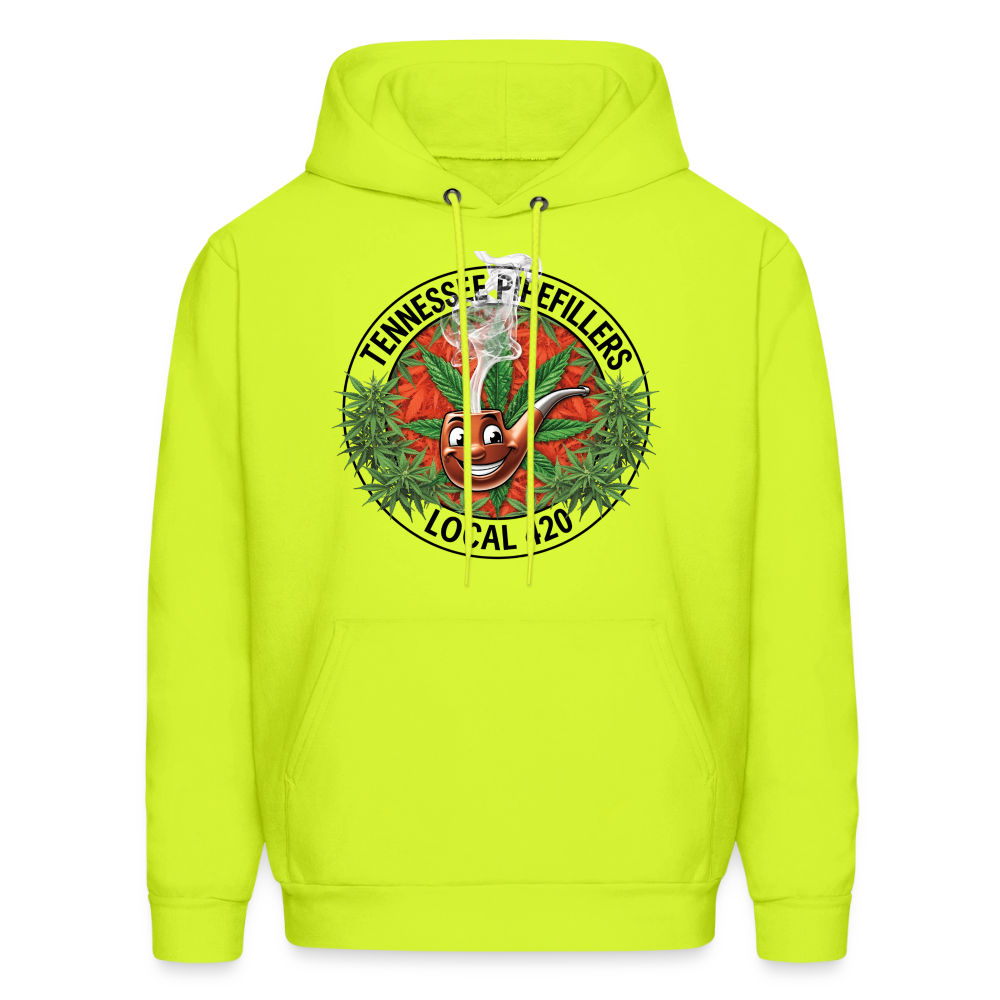TENNESSEE PIPEFILLERS LOCAL 420 Men's Hoodie - safety green