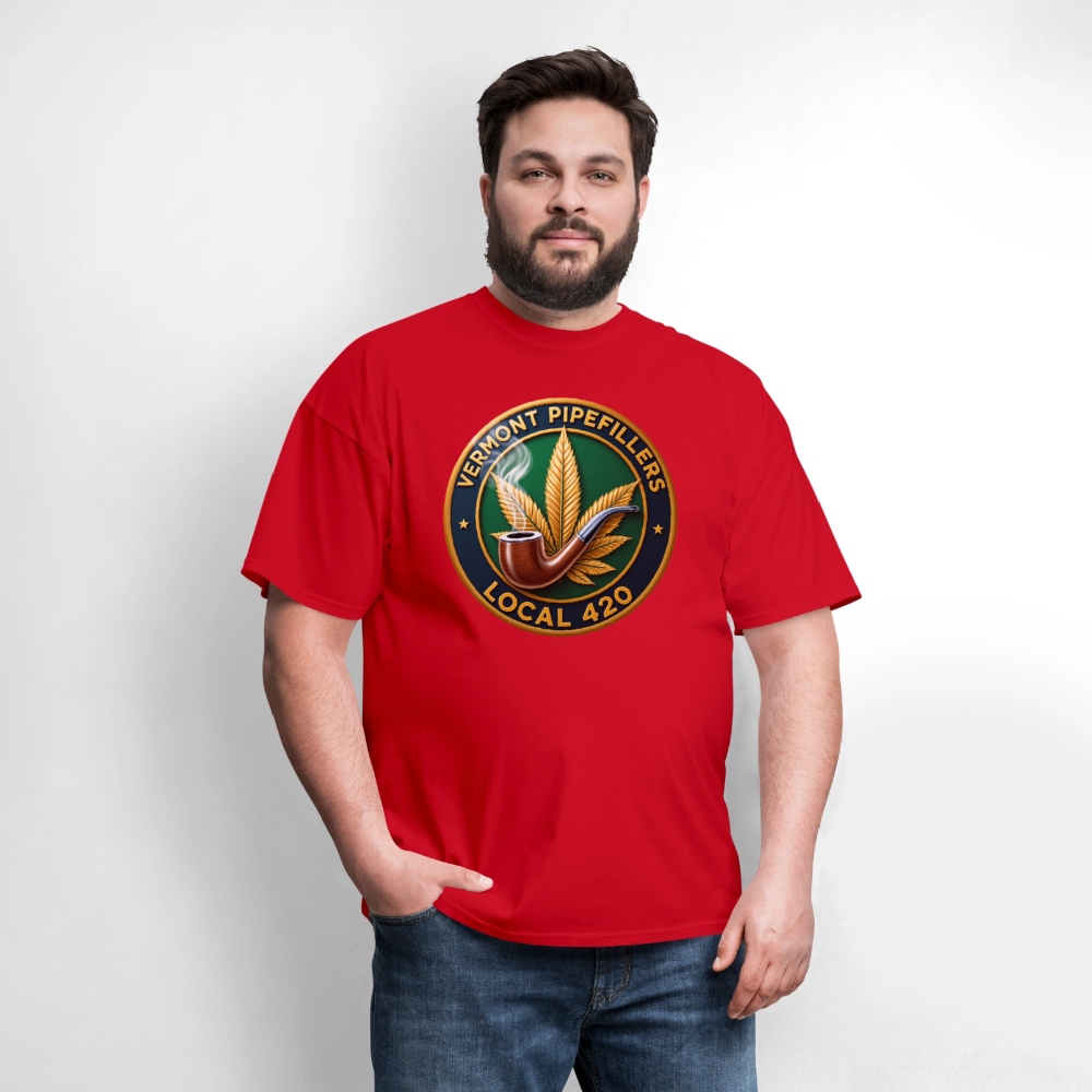 VERMONT PIPEFILLERS LOCAL 420 Men's T-Shirt - red