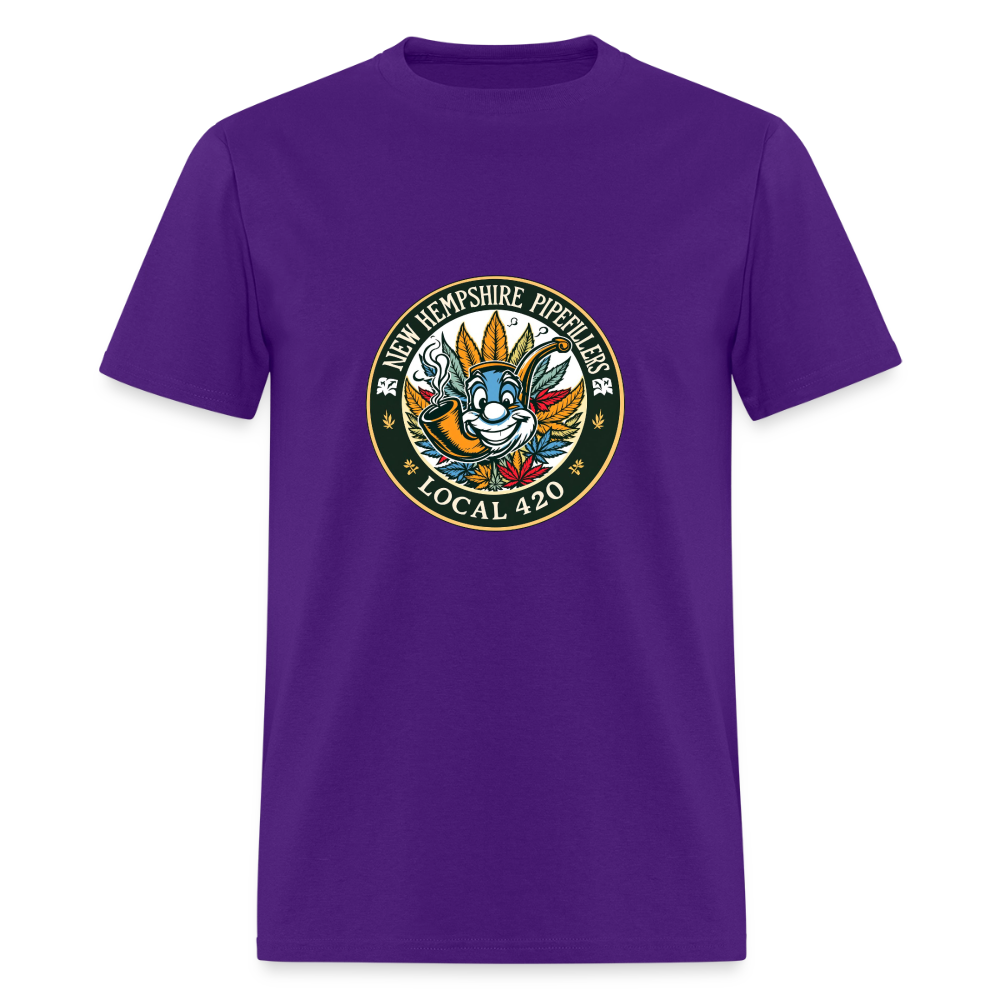 NEW HEMPSHIRE PIPEFILLERS LOCAL 420 Men's T-Shirt - purple