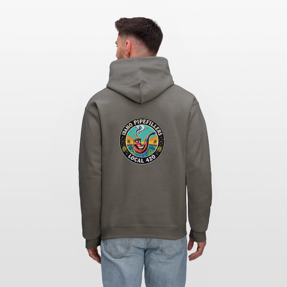 IDAHO PIPEFILLERS LOCAL 420 F/B DESIGN Men's Hoodie - asphalt gray