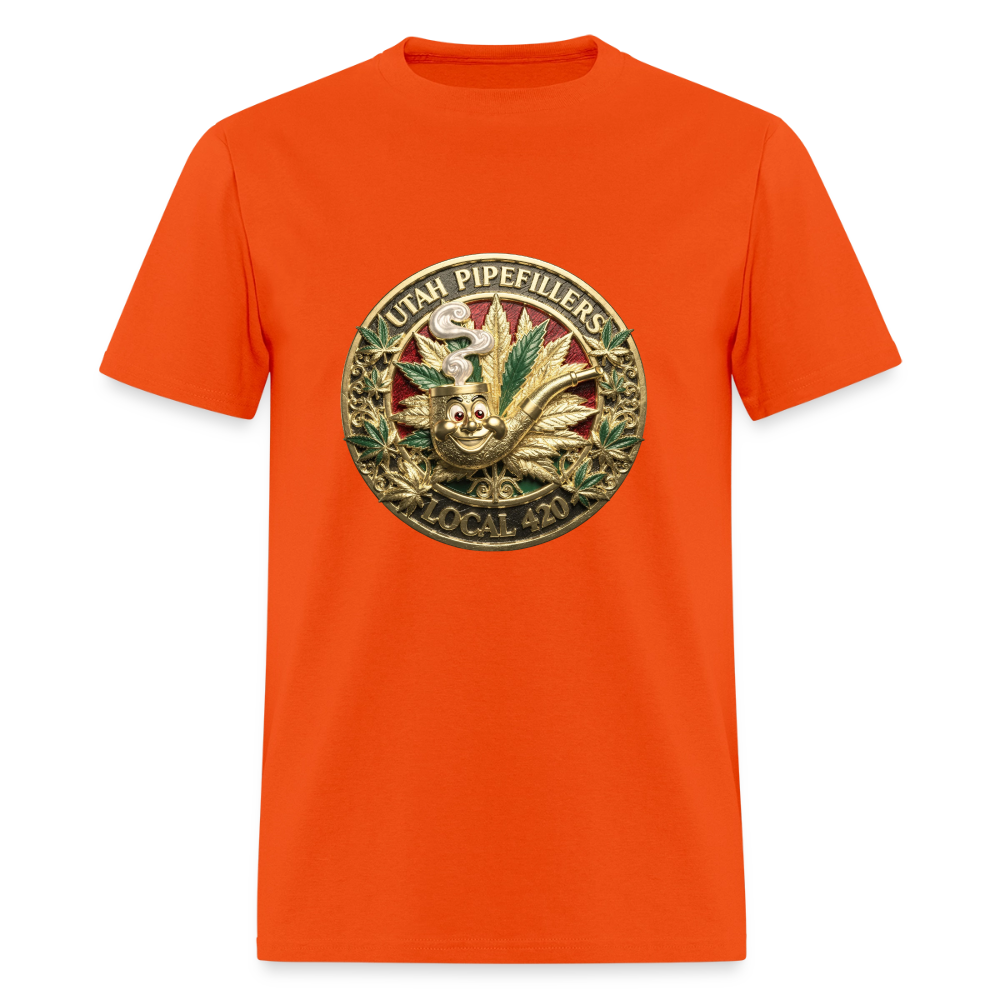 UTAH PIPEFILLERS LOCAL 420 Men's T-Shirt - orange