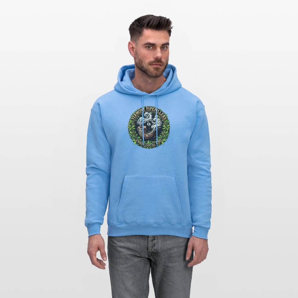 VERMONT PIPEFILLERS LOCAL 420 2 EMBLEM Men's Hoodie - carolina blue