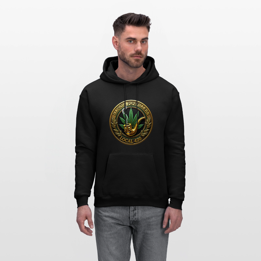 ILLINOIS PIPEFILLERS LOCAL 420  Men's Hoodie - black