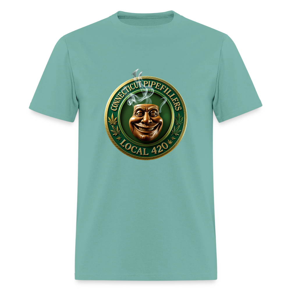 CONNECTICUT PIPEFILLERS LOCAL 420 DESIGN Men's T-Shirt - aquatic