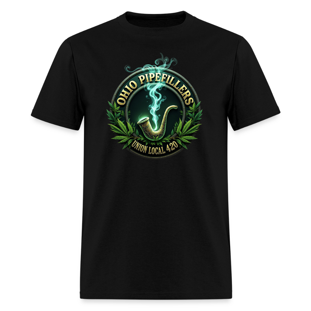 OHIO PIPEFILLERS UNION LOCAL 420 F/B DESIGNS Men's T-Shirt - black