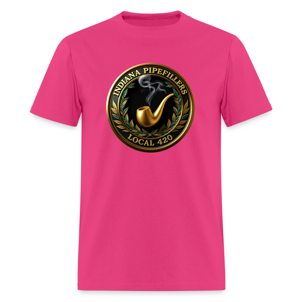 INDIANA PIPEFILLERS LOCAL 420 Men's T-Shirt - fuchsia