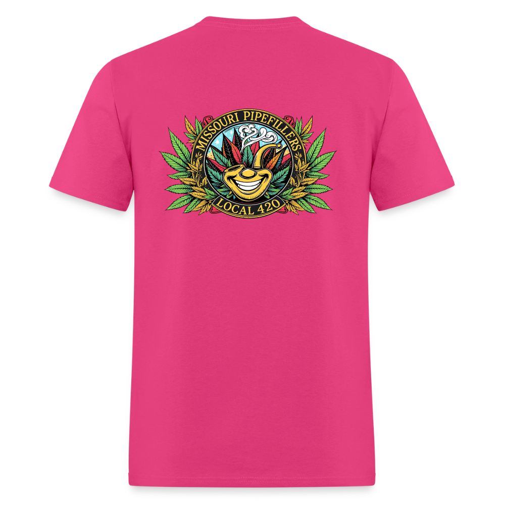 MISSOURI PIPEFILLERS LOCAL 420  F/B DESIGNS  Men's T-Shirt - fuchsia