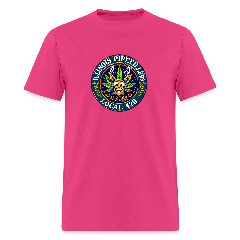 ILLINOIS PIPEFILLERS LOCAL 420 F/B DESIGN Men's T-Shirt - fuchsia