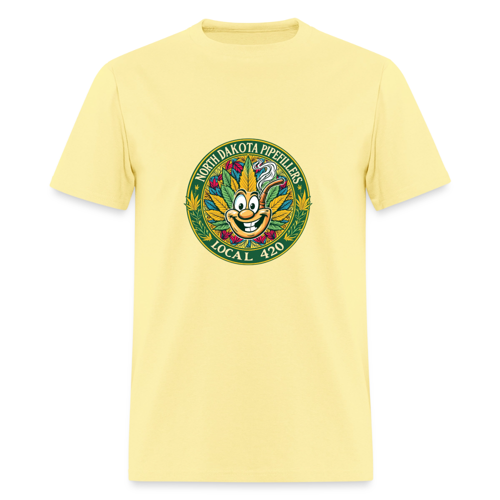 NORTH DAKOTA PIPEFILLERS LOCAL 420 Men's T-Shirt - cornsilk