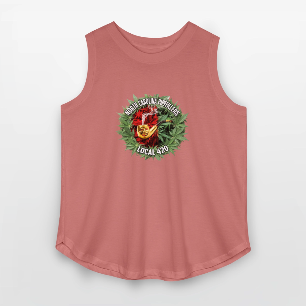NORTH CAROLINA PIPEFILLERS LOCAL 420 Women's Curvy Relaxed Tank Top - mauve