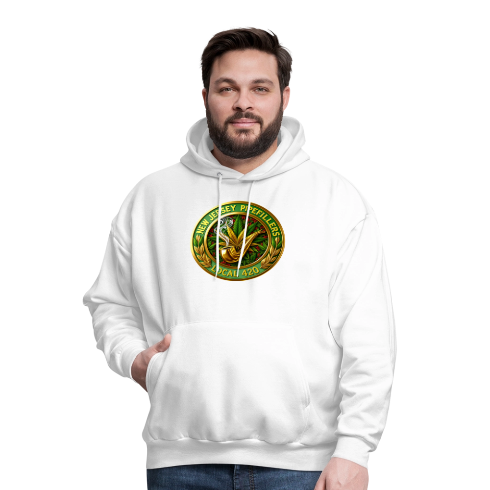 NEW JERSEY PIPEFILLERS LOCAL 420 Men's Hoodie - white