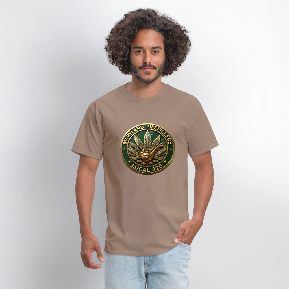 MARYLAND PIPEFILLERS LOCAL 420 Men's T-Shirt - safari