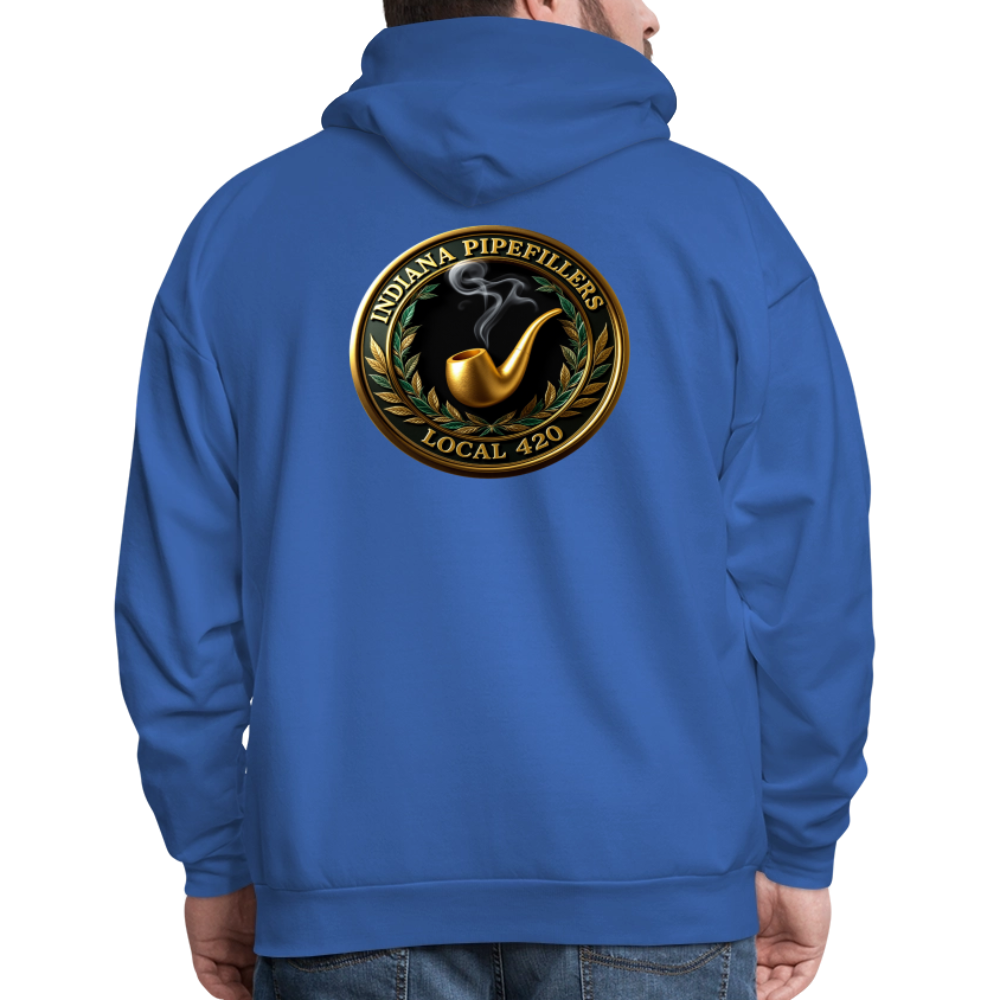 INDIANA PIPEFILLERS LOCAL 420 F/B DESIGN Men's Hoodie - royal blue