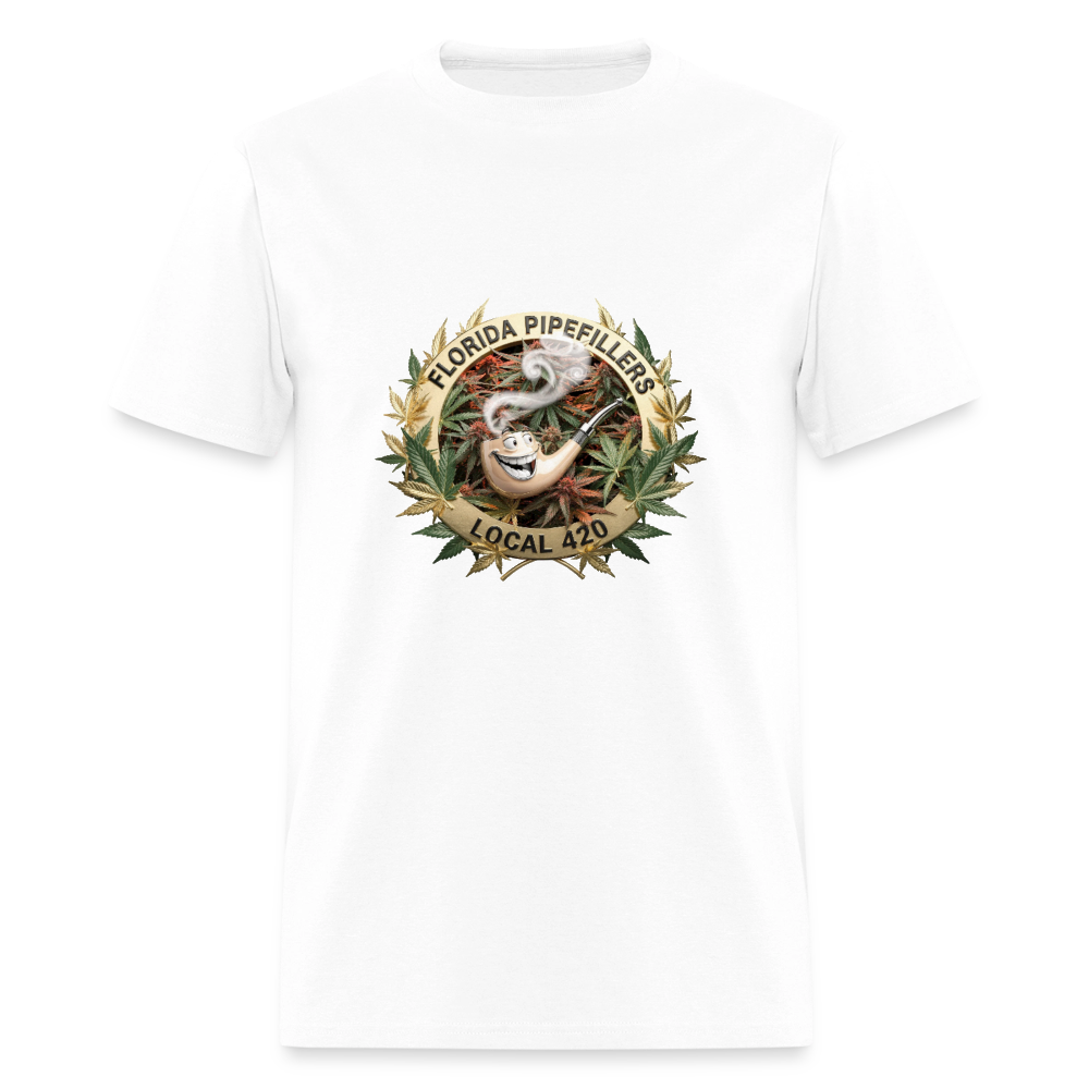 FLORIDA PIPEFILLERS LOCAL 420 Men's T-Shirt - white