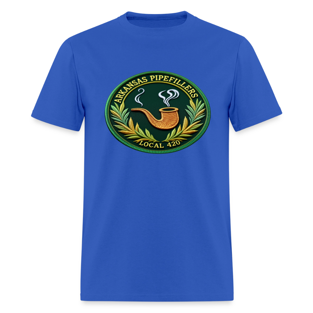 ARKANSAS PIPEFILLERS LOCAL 420 Men's T-Shirt - royal blue