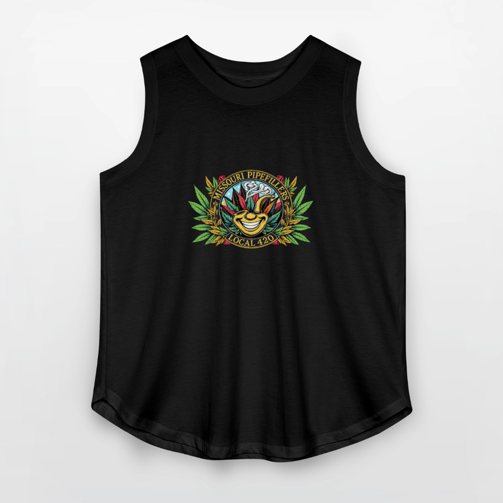 MISSOURI PIPEFILLERS LOCAL 420 Women's Curvy Relaxed Tank Top - black
