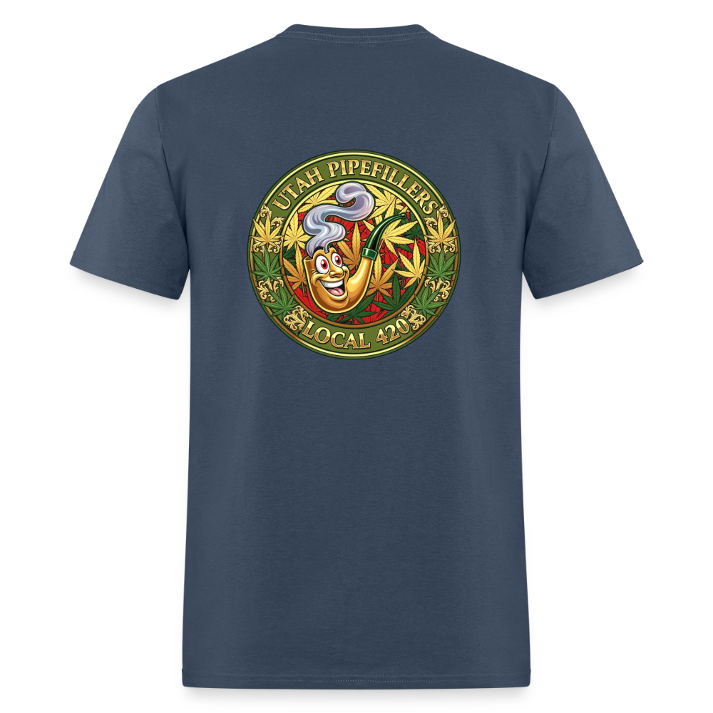 UTAH PIPEFILLERS LOCAL 420 F/B DESIGN Men's T-Shirt -  blue dusk
