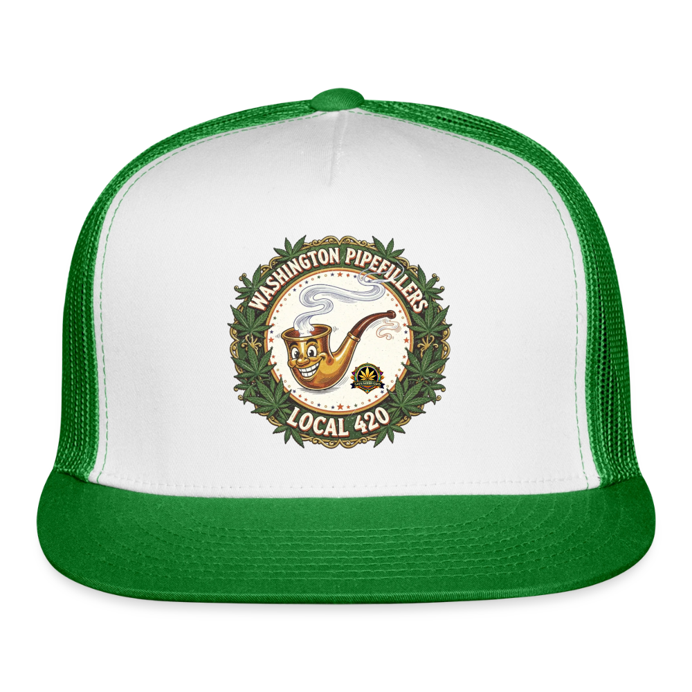 WASHINGTON PIPEFILLERS LOCAL 420 Trucker Hat - white/kelly green