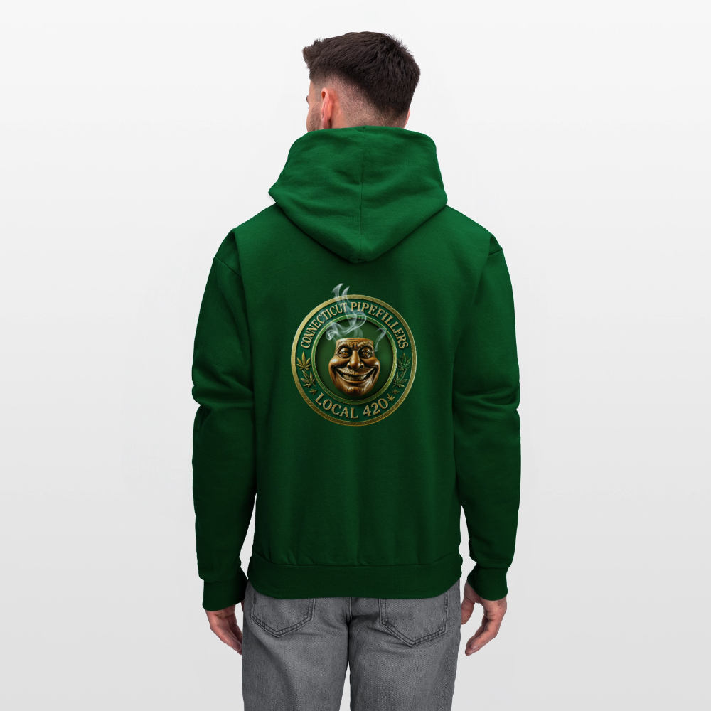 CONNECTICUT PIPEFILLERS LOCAL 420 F/B DESIGN Men's  Hoodie - forest green