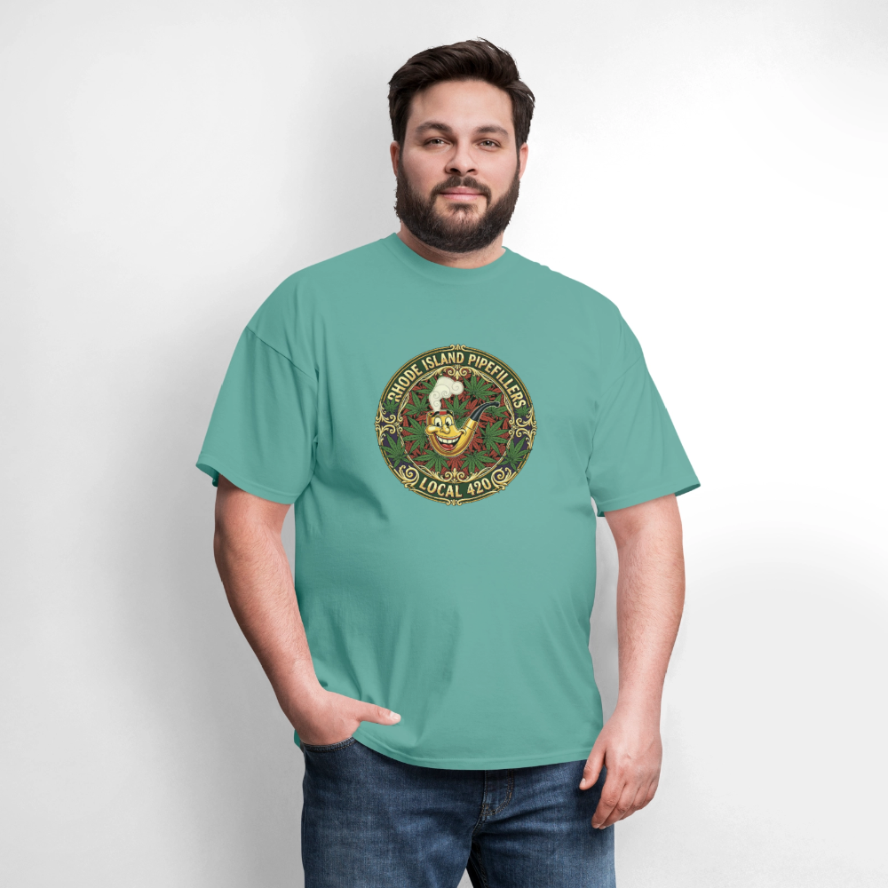 TEXAS PIPEFILLERS LOCAL 420 Men's T-Shirt - aquatic