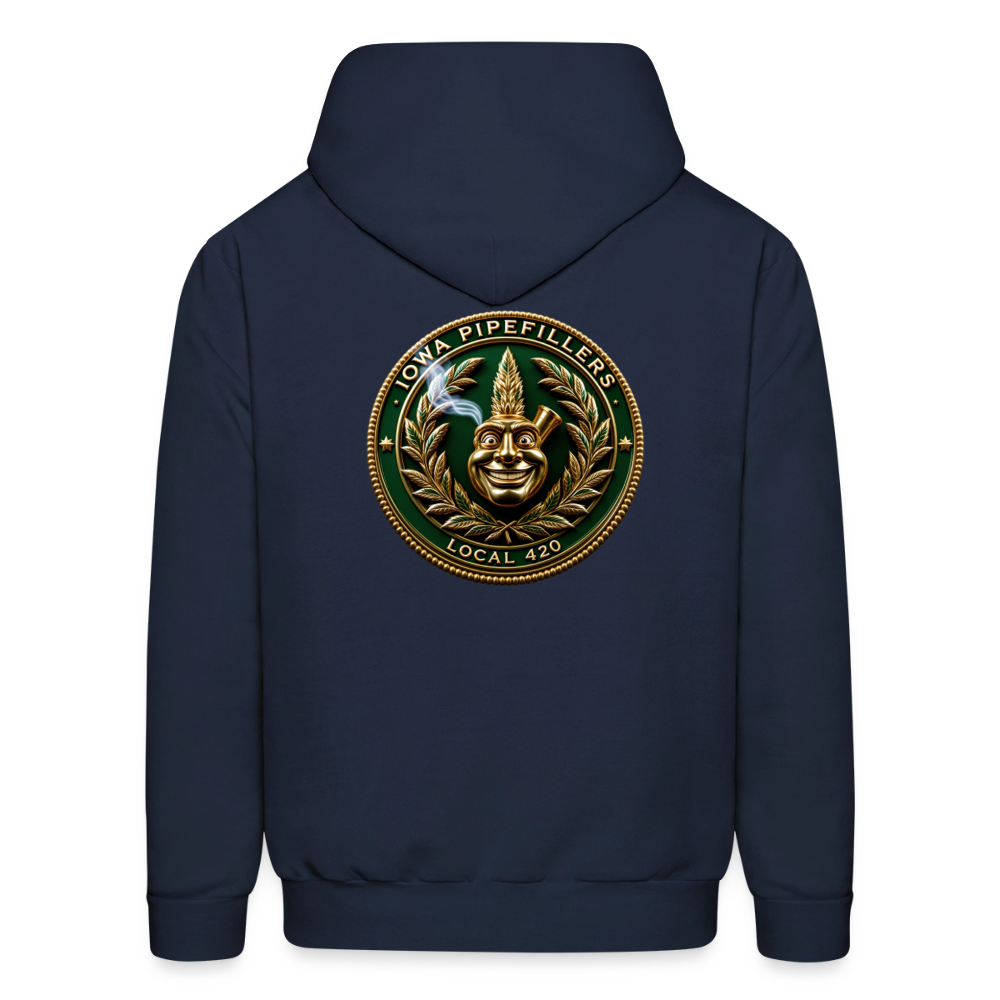 IOWA PIPEFILLERS LOCAL 420 F/B DESIGN Men's Hoodie - navy
