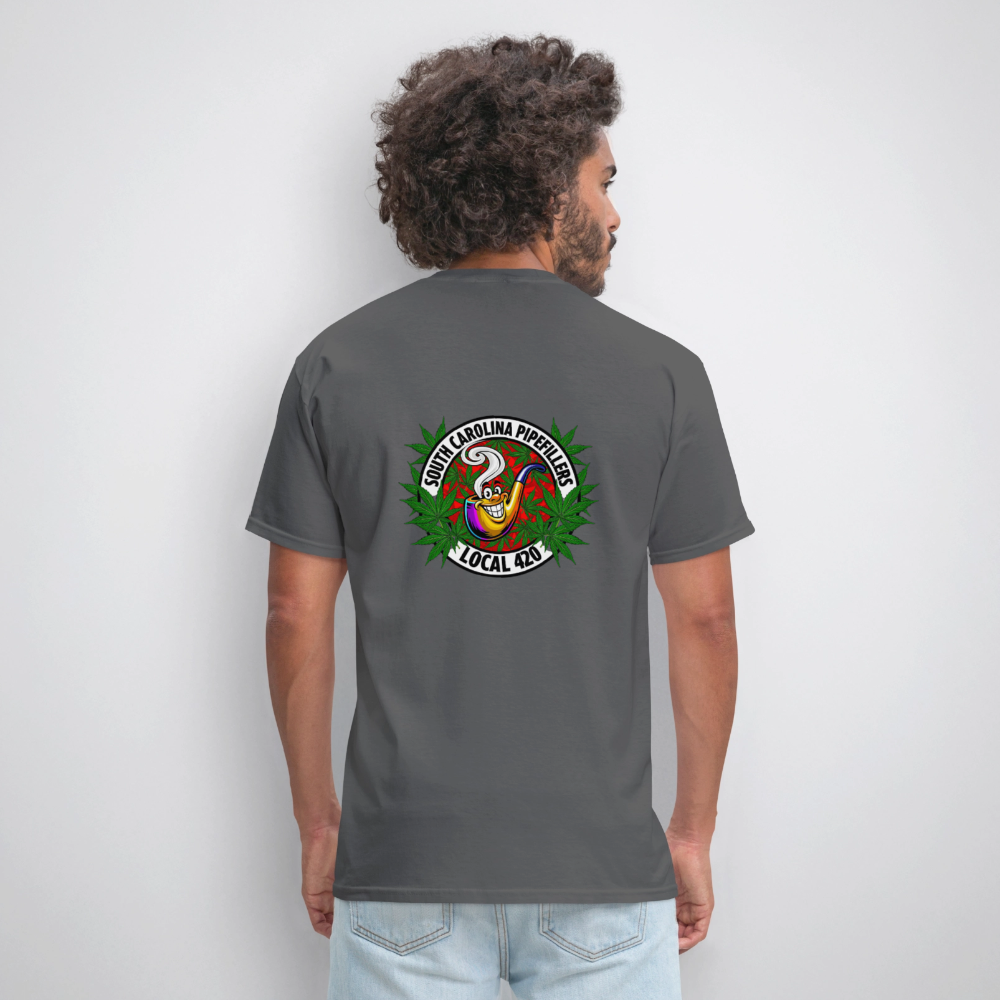 SOUTH CAROLINA PIPEFILLERS LOCAL 420 F/B DESIGN Men's T-Shirt - charcoal