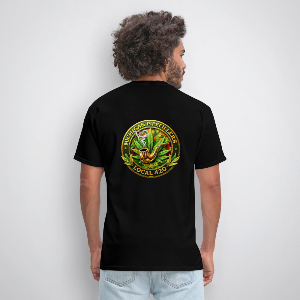 MICHIGAN PIPEFILLERS LOCAL 420 F/B DESIGN Men's T-Shirt - black