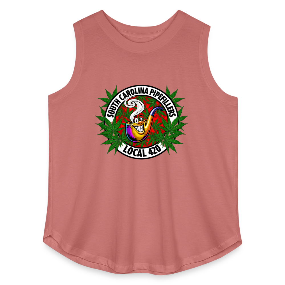 SOUTH CAROLINA PIPEFILLERS LOCAL 420 Women's Curvy Relaxed Tank Top - mauve