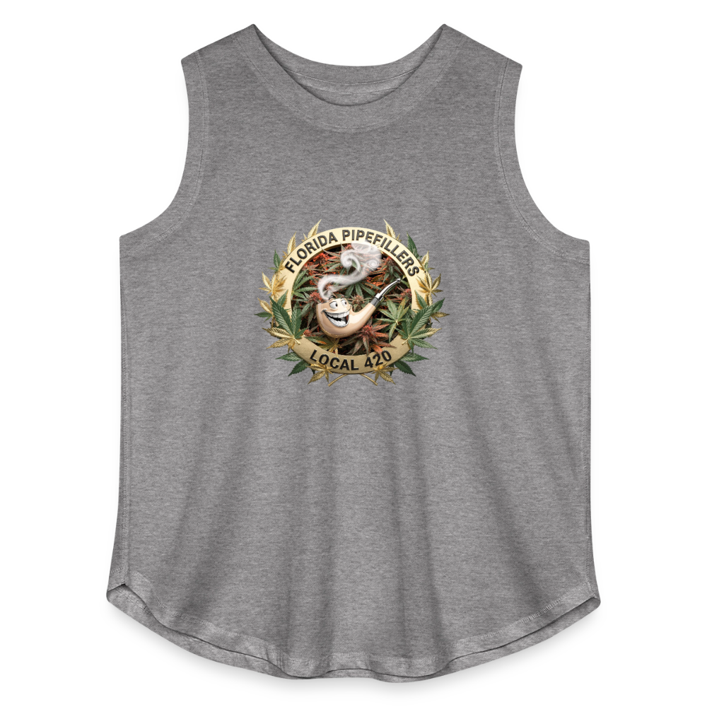 FLORIDA PIPEFILLERS LOCAL 420 F/B DESIGN Women's Curvy Relaxed Tank Top - granite heather 