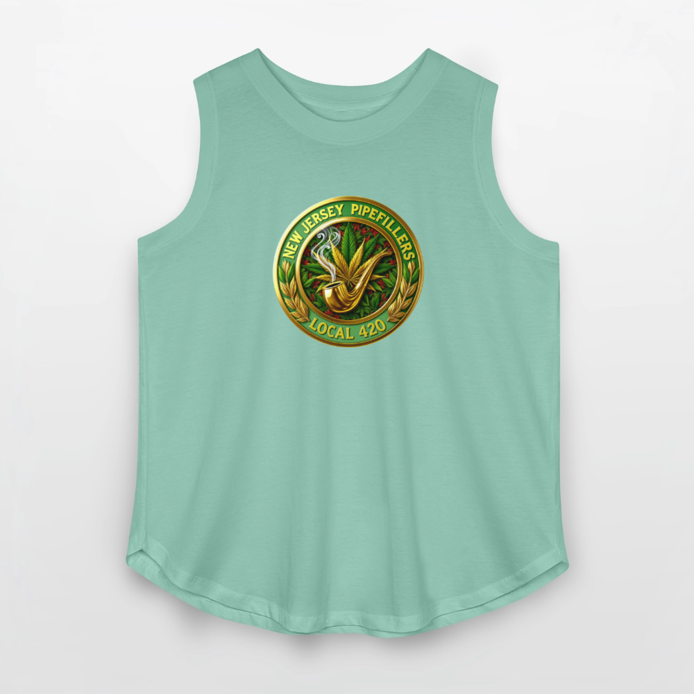 NEW JERSEY PIPEFILLERS LOCAL 420 Women's Curvy Relaxed Tank Top - saltwater
