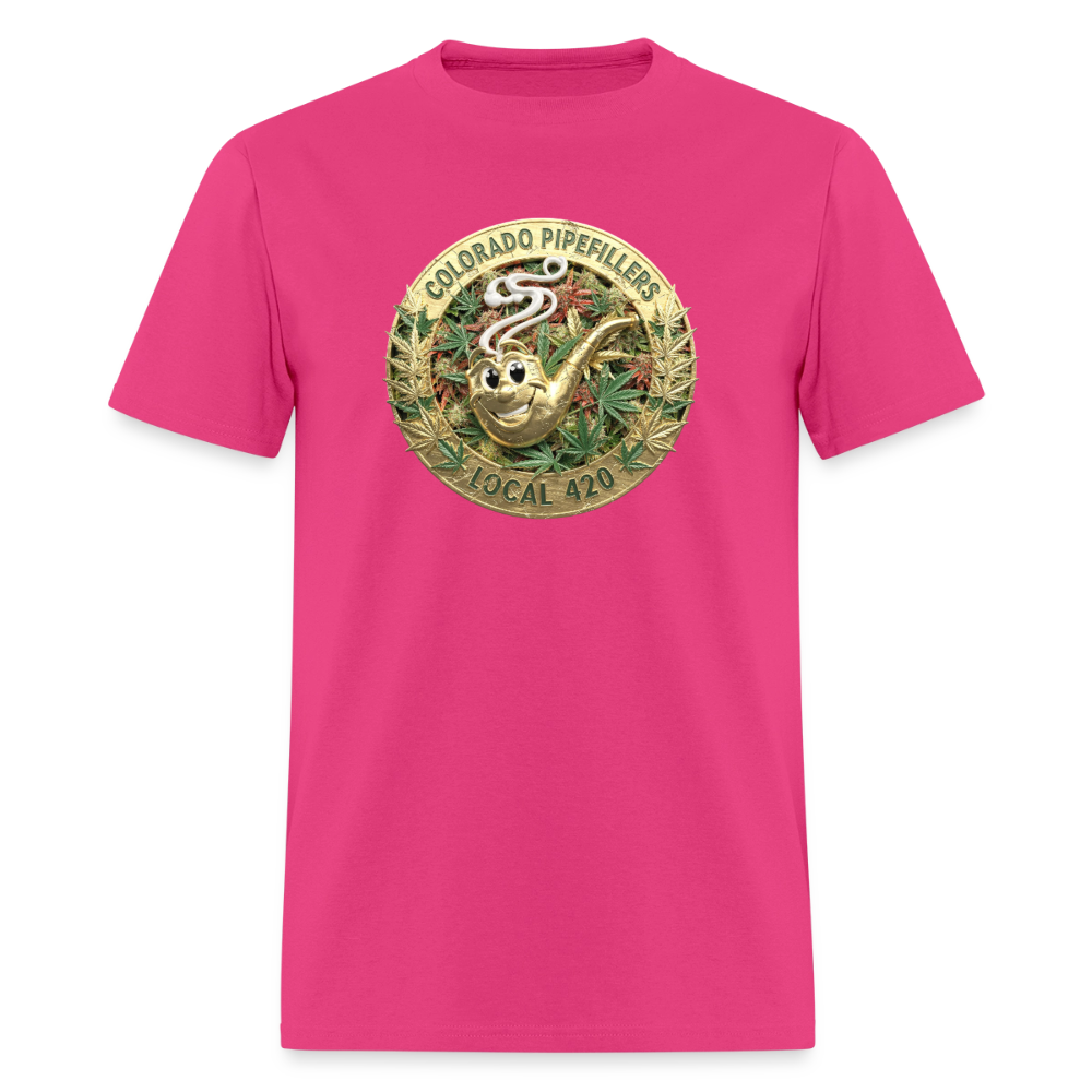 COLORADO PIPEFILLERS LOCAL 420 Men's T-Shirt - fuchsia