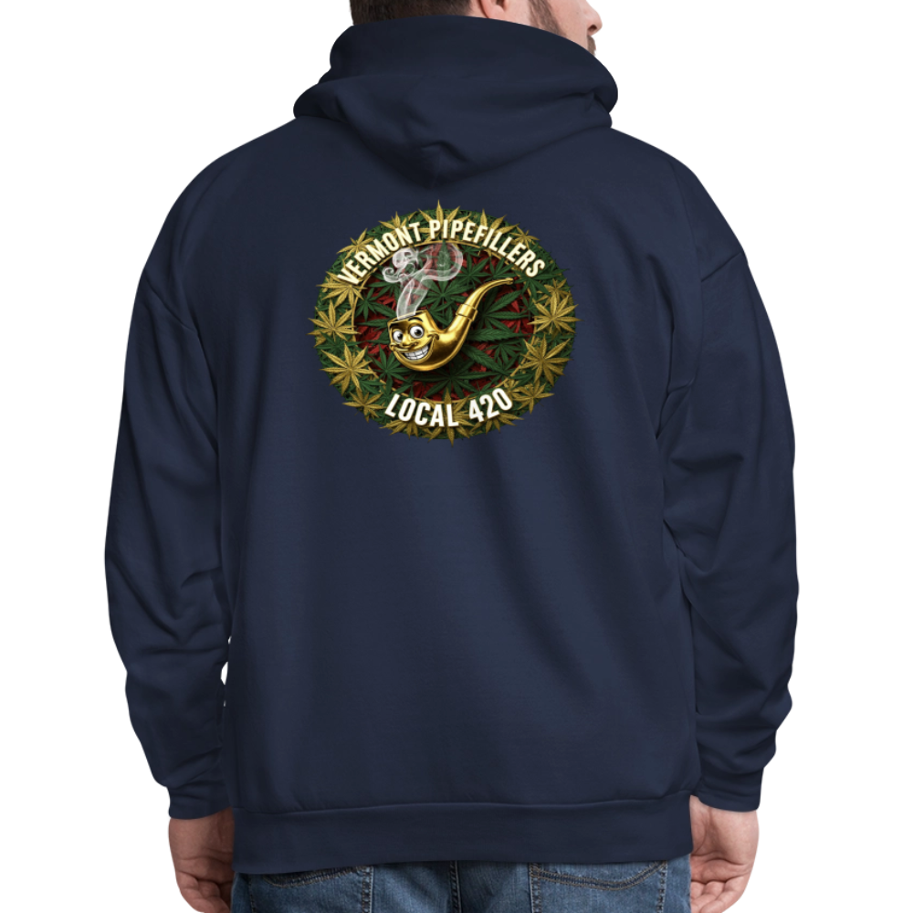 VERMONT PIPEFILLERS LOCAL 420  F/B DESIGN Men's  Hoodie - navy