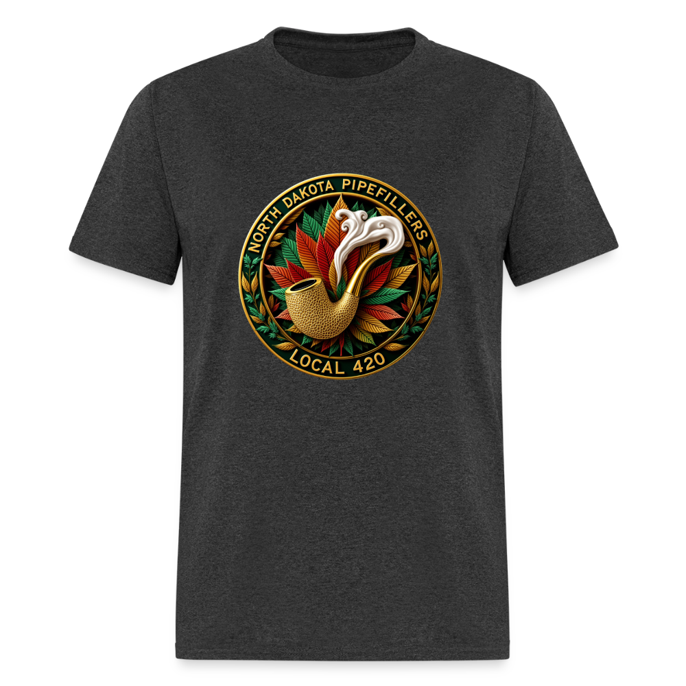 NORTH DAKOTA PIPEFILLERS LOCAL 420 Men's Tee shirt - heather black
