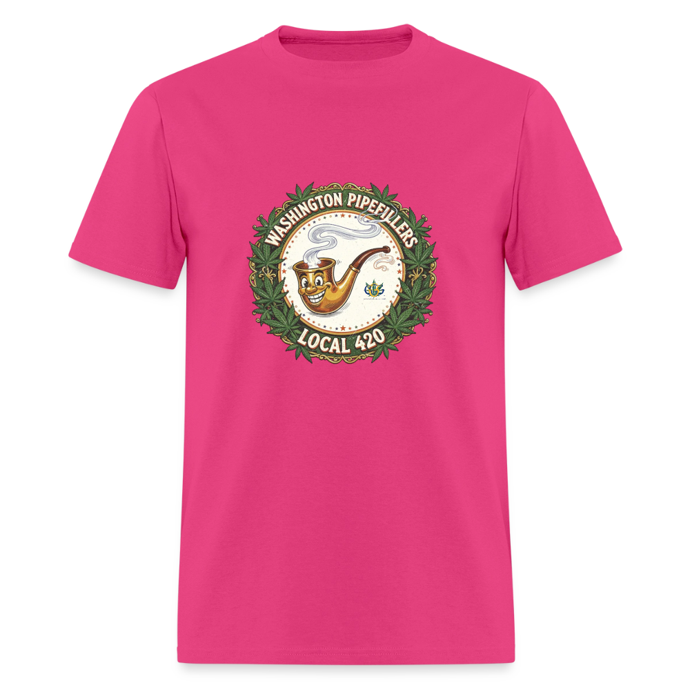 WASHINGTON PIPEFILLERS LOCAL 420 Men's T-Shirt - fuchsia
