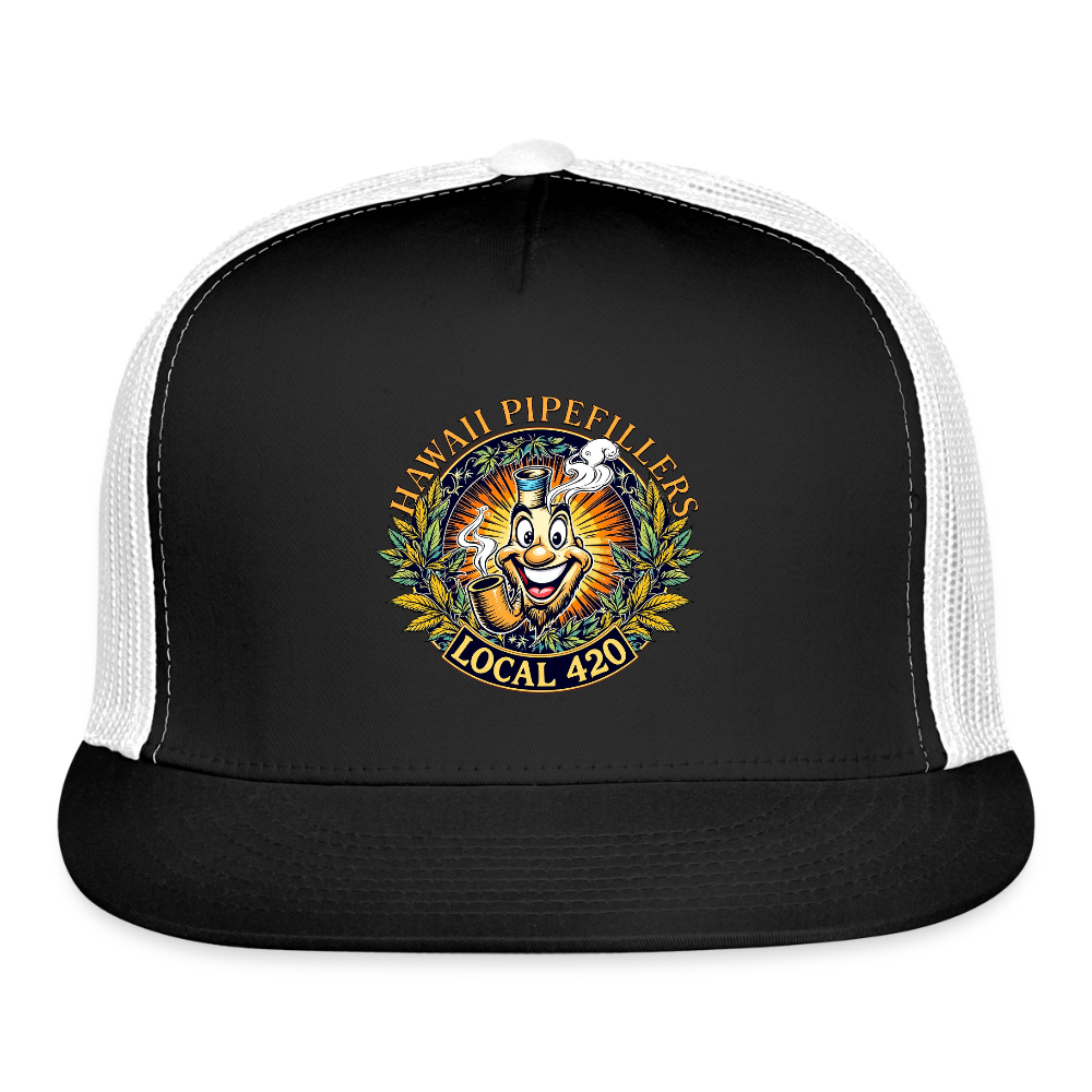 HAWAII PIPEFILLERS LOCAL 420 Trucker Hat - black/white