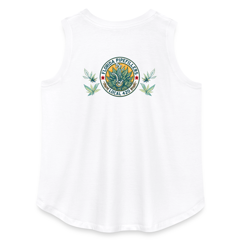 FLORIDA PIPEFILLERS LOCAL 420 F/B DESIGN Women's Curvy Relaxed Tank Top - white