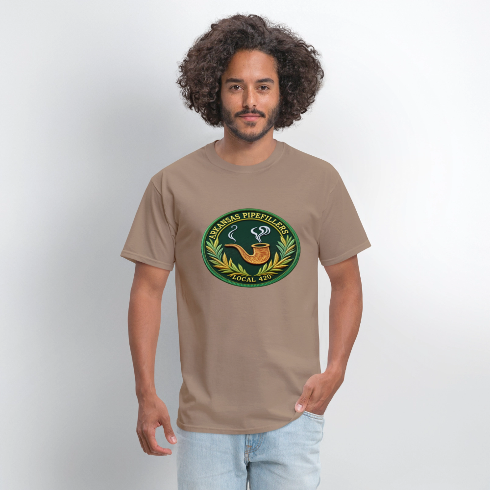 ARKANSAS PIPEFILLERS LOCAL 420 Men's T-Shirt - safari