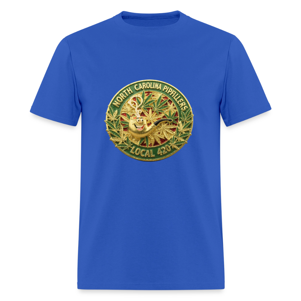 NORTH CAROLINA  PIPEFILLERS LOCAL 420 Men's T-Shirt - royal blue