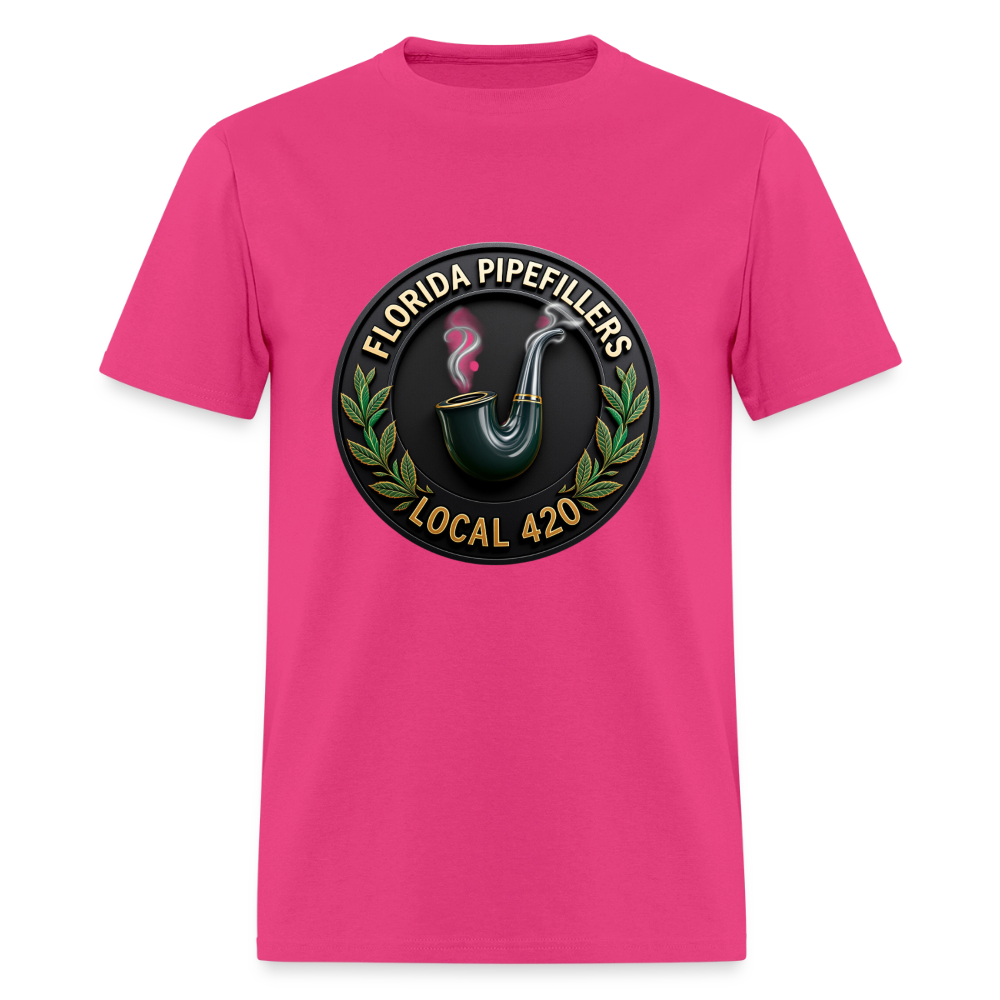 FLORIDA PIPEFILLERS LOCAL 420 F/B DESIGN Men's T-Shirt - fuchsia