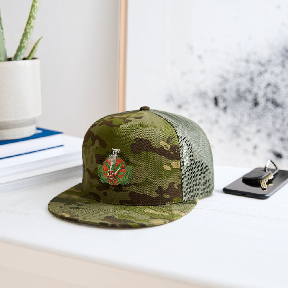 TENNESSEE PIPEFILLERS LOCAL 420 CAMO Trucker Hat - MultiCam\green
